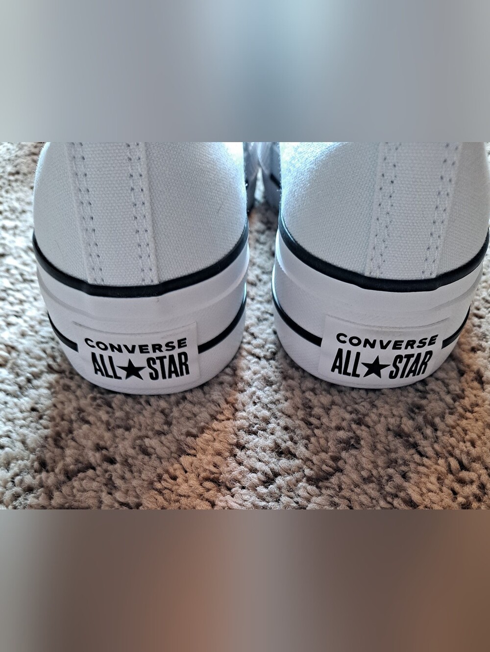 CTAS Women's White Converse Lift Platform High Tops Size 7.5 - Picture 7 of 8